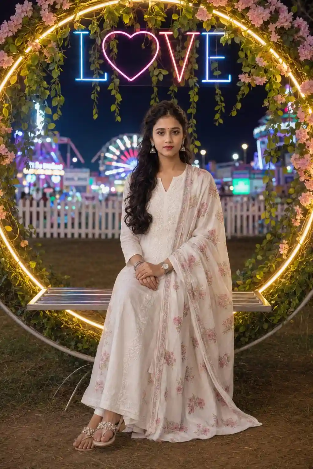 Ultra Realistic Night Festival Portrait AI Prompt